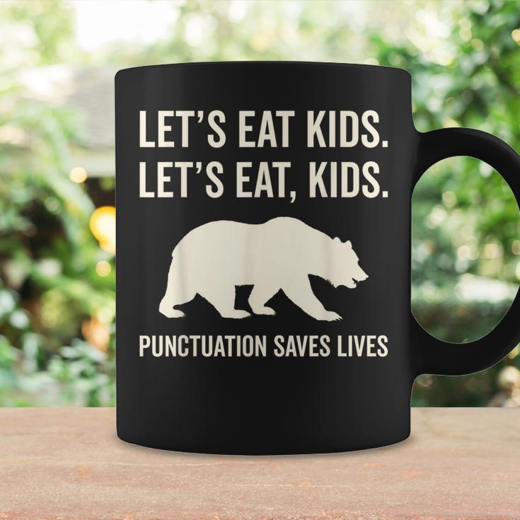 Lets Eat Kids Punctuation Saves Lives Bear Coffee Mug Gifts ideas