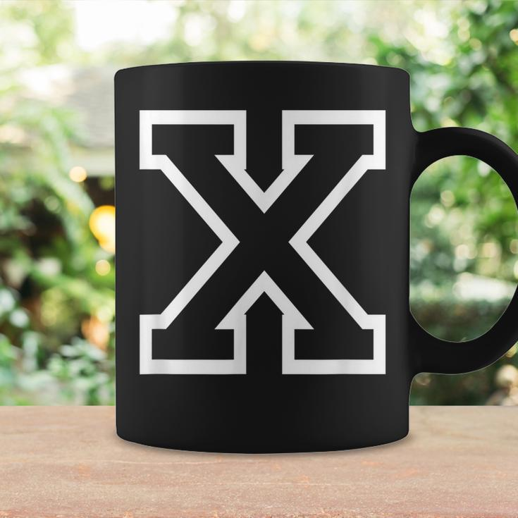 Letter X Alphabet Name Athletic Sports Monogram Outline Coffee Mug Gifts ideas