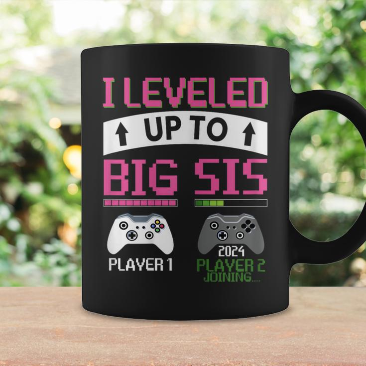 Leveled Up To Big Sister 2024 Cute I'm Going To Be A Big Sis Coffee Mug Gifts ideas