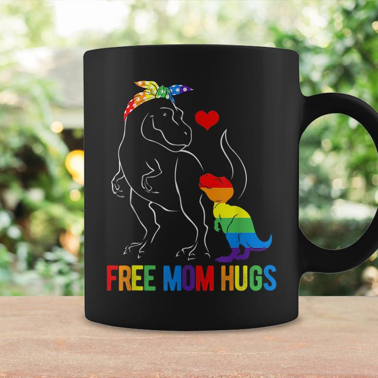 Lgbt Free Mom Hugs Dinosaur Rex Mamasaurus Ally Rainbow Flag Coffee Mug Gifts ideas