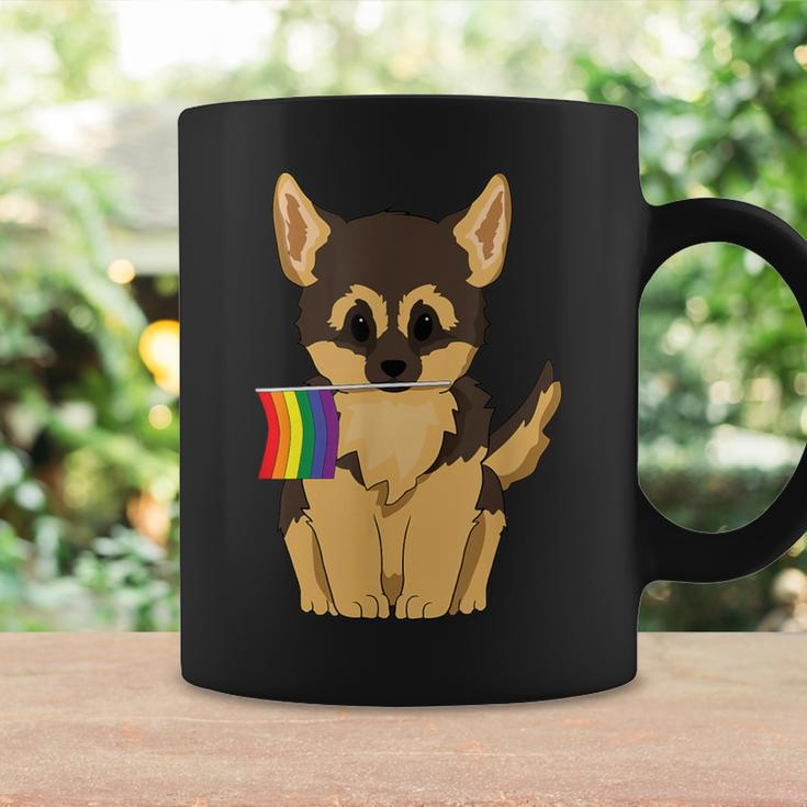 Lgbt Pride German Shepherd Dog Rainbow Flag Gay Lesbian Love Coffee Mug Gifts ideas