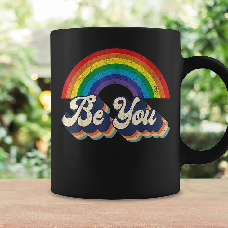 Lgbtq Ally Be You Gay Pride Lgbt Rainbow Flag Retro Coffee Mug Gifts ideas