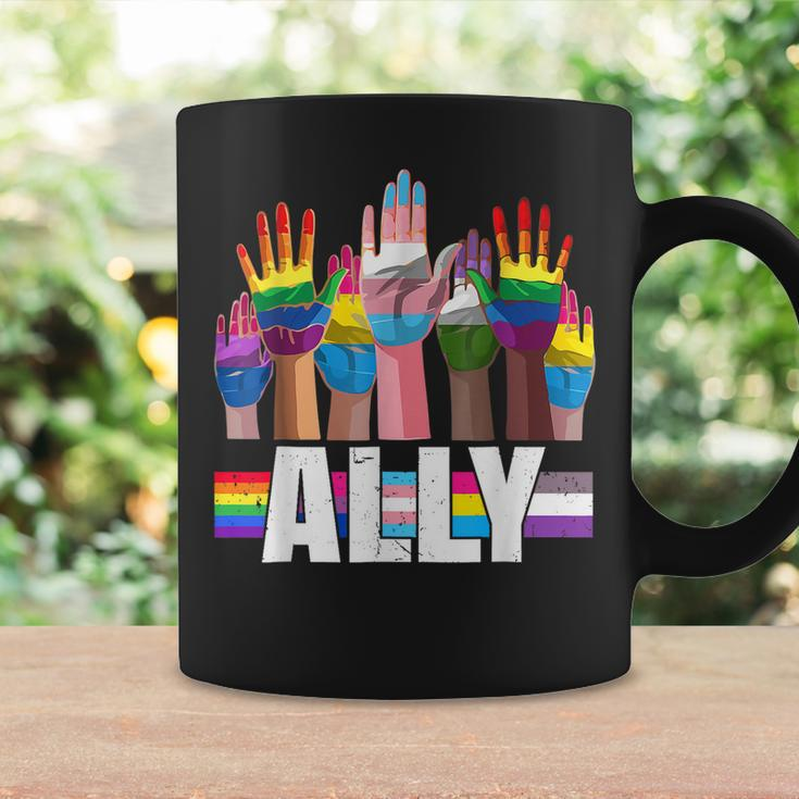 Lgbtq Ally For Gay Pride Month Transgender Flag Distressed Coffee Mug Gifts ideas