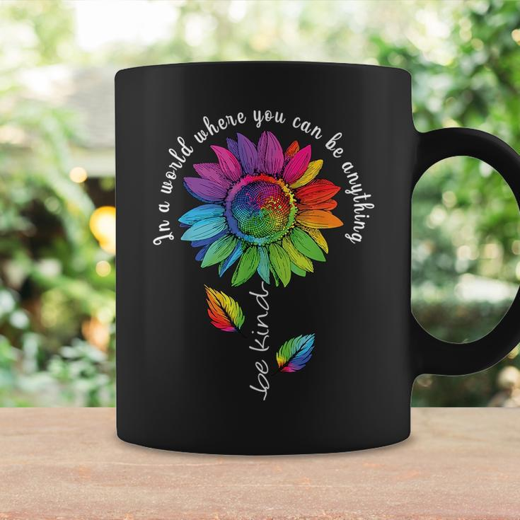 Lgbtq Rainbow Sunflower World Flower Pride Be Equality Kind Coffee Mug Gifts ideas