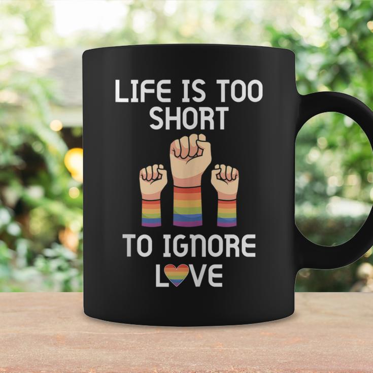 Life Is Too Short Rainbow Flag Queer Lesbian Gay Pride Coffee Mug Gifts ideas