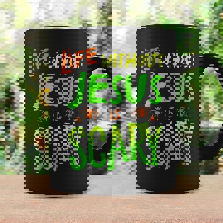 Life Without Jesus Is Scary Fall Christian Halloween Christian Halloween Coffee Mug Gifts ideas