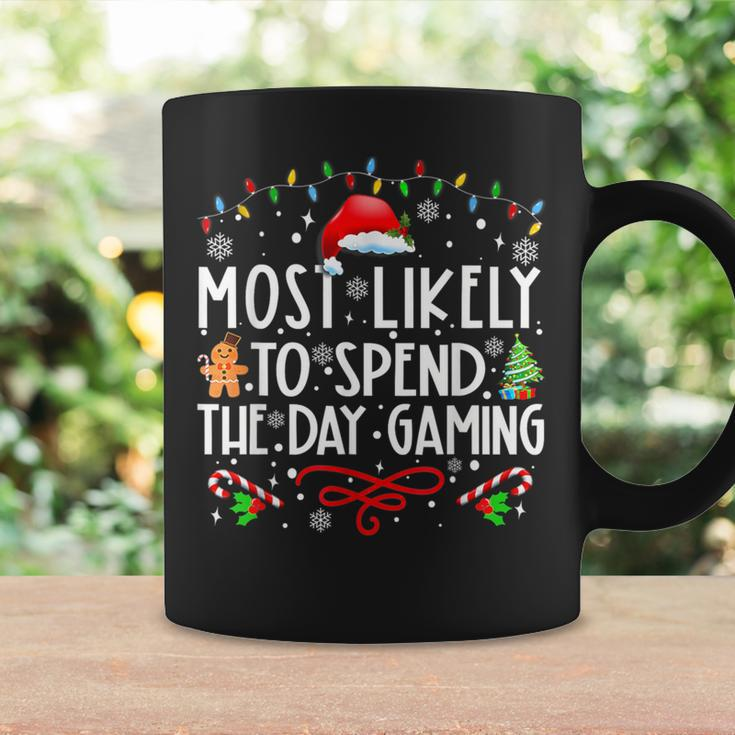 Most Likely To Spend The Day Gaming Family Xmas Holiday Pj's Coffee Mug Gifts ideas
