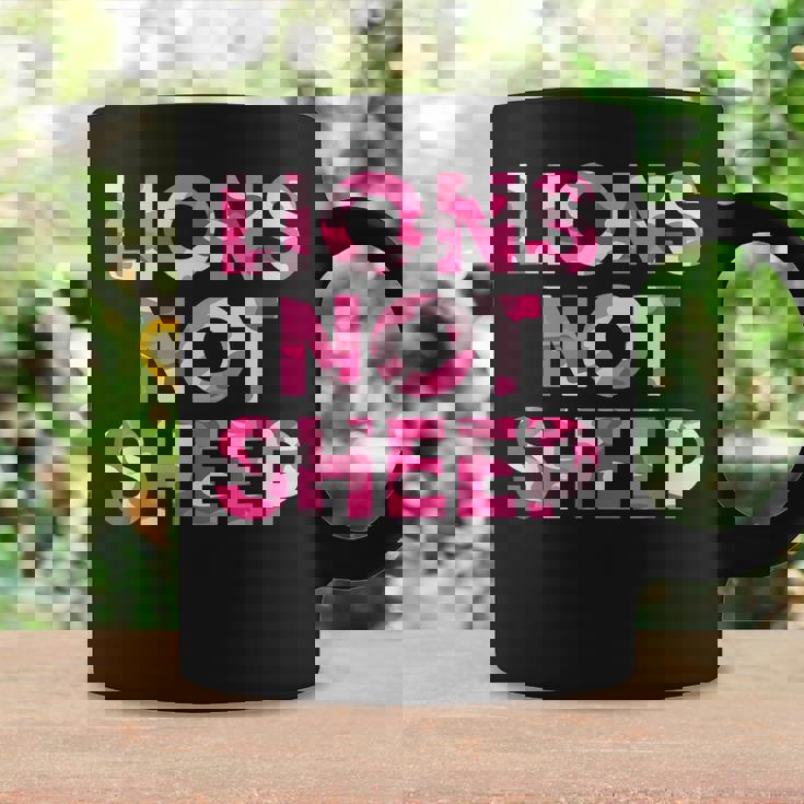 Lions Not Sheep Pink Camo Camouflage Coffee Mug Gifts ideas