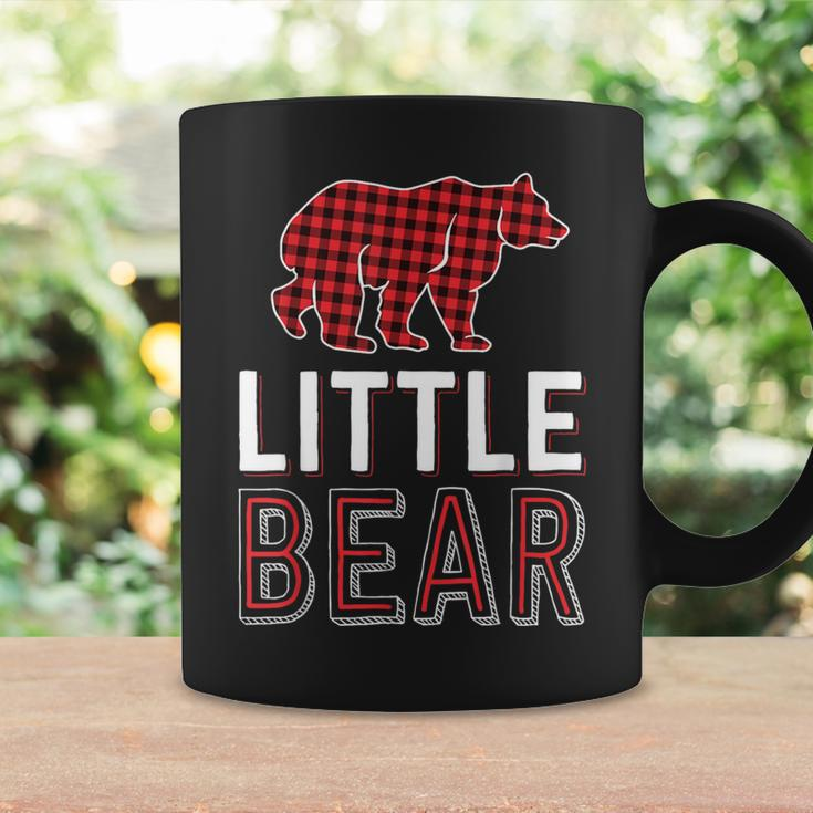 Little Bear Kid Red Buffalo Plaid Matching Family Christmas Coffee Mug Gifts ideas