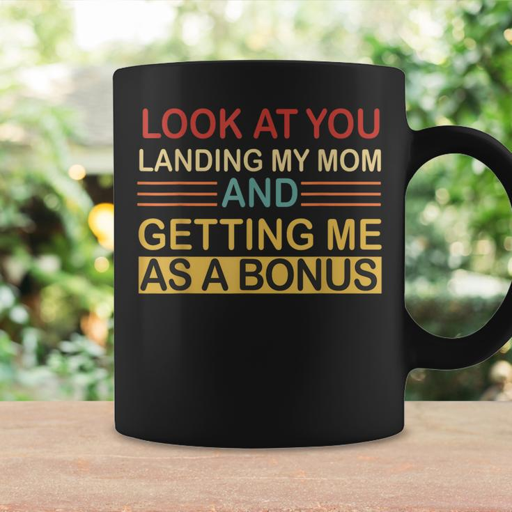 Look At You Landing My Mom Getting Me As A Bonus Funny Dad Coffee Mug Gifts ideas