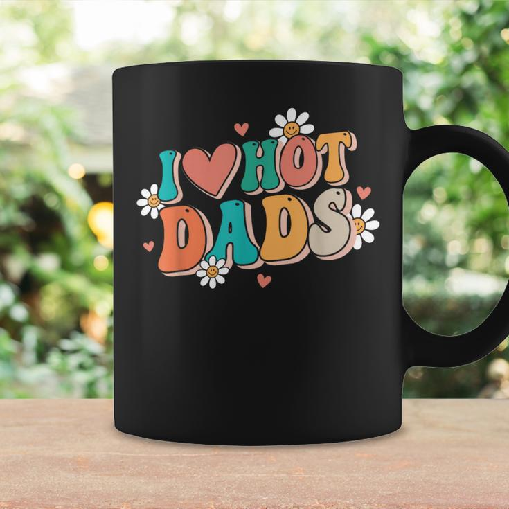 I Love Hot Dads Retro Red Heart Love Dads Coffee Mug Gifts ideas