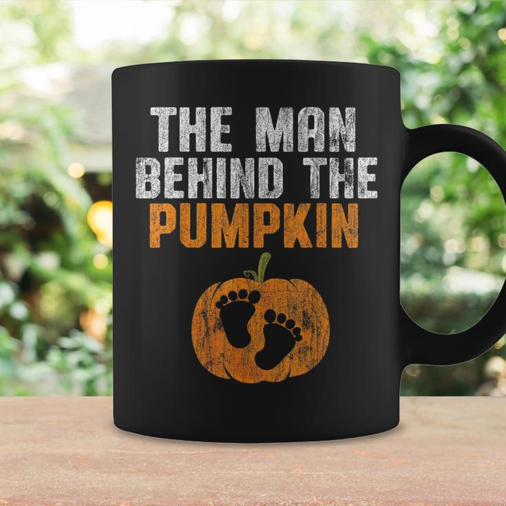 The Man Behind The Pumpkin Pregnancy Halloween New Dad To Be Coffee Mug Gifts ideas