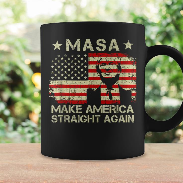 Masa Make America Straight Again Trump American Flag Coffee Mug Gifts ideas