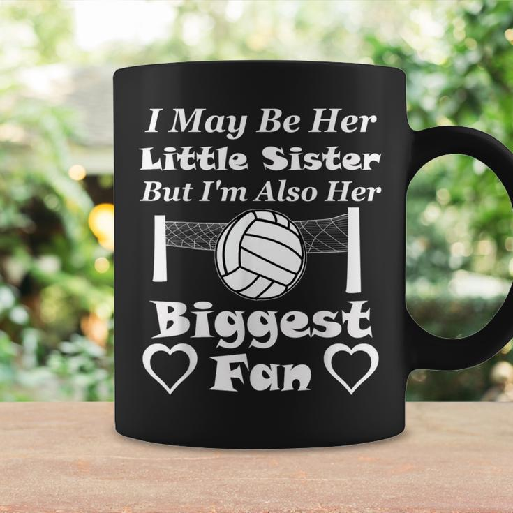I May Be Her Little Sister Biggest Fan Volleyball Coffee Mug Gifts ideas