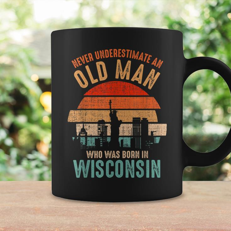 Mb Never Underestimate An Old Man Born In Wisconsin Coffee Mug Gifts ideas
