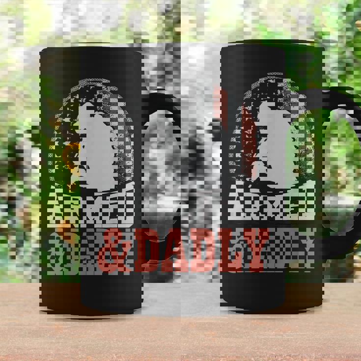 Men Armed And Dadly Funny Father Gifts For Fathers Day Coffee Mug Gifts ideas
