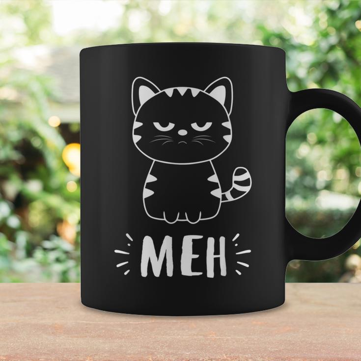 Meowy Cat Lovers Women Girls Meh Cat - Funny Cat Coffee Mug Gifts ideas