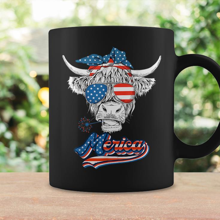 Merica Heifer Cow Farm Farmer Patriotic Freedom 4Th Of July Coffee Mug Gifts ideas