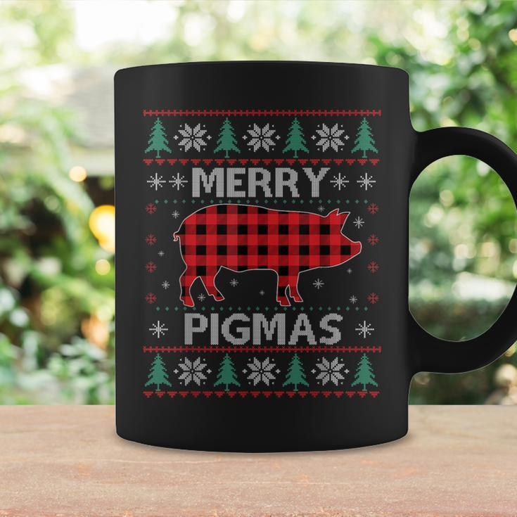 Merry Pigmas Christmas Pig Red Plaid Ugly Sweater Xmas Coffee Mug Gifts ideas