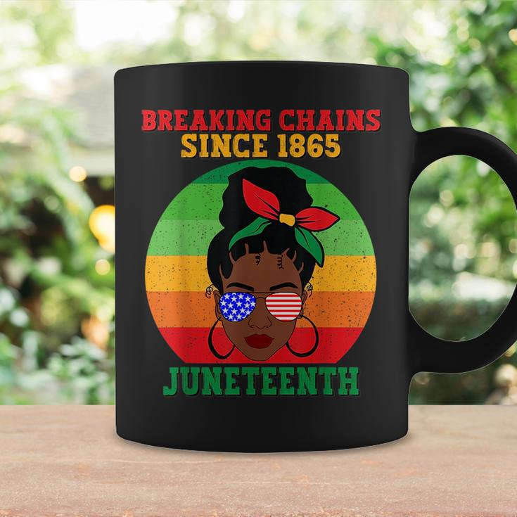 Messy Bun Junenth Breaking Chains Bandana Afro Sunglasses Coffee Mug Gifts ideas