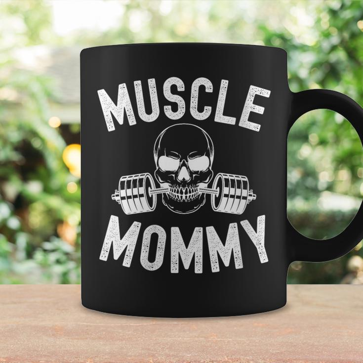 Muscle Mommy Weightlifter Mom Cool Skull Gym Mother Workout Coffee Mug Gifts ideas