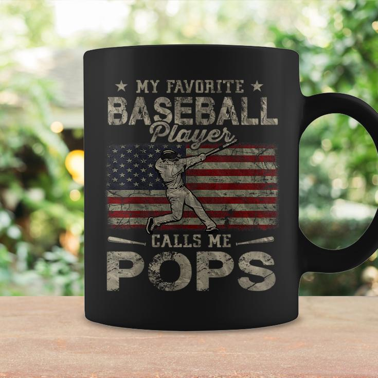 My Favorite Baseball Player Calls Me Pops Fathers Day Coffee Mug Gifts ideas