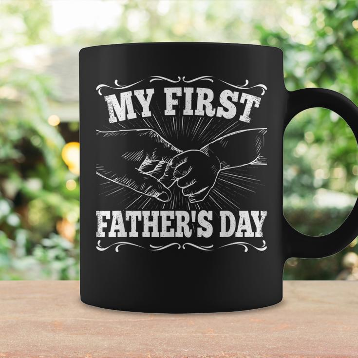 My First Fathers Day Dad Daddy Papa Funny Fathers Day Coffee Mug Gifts ideas