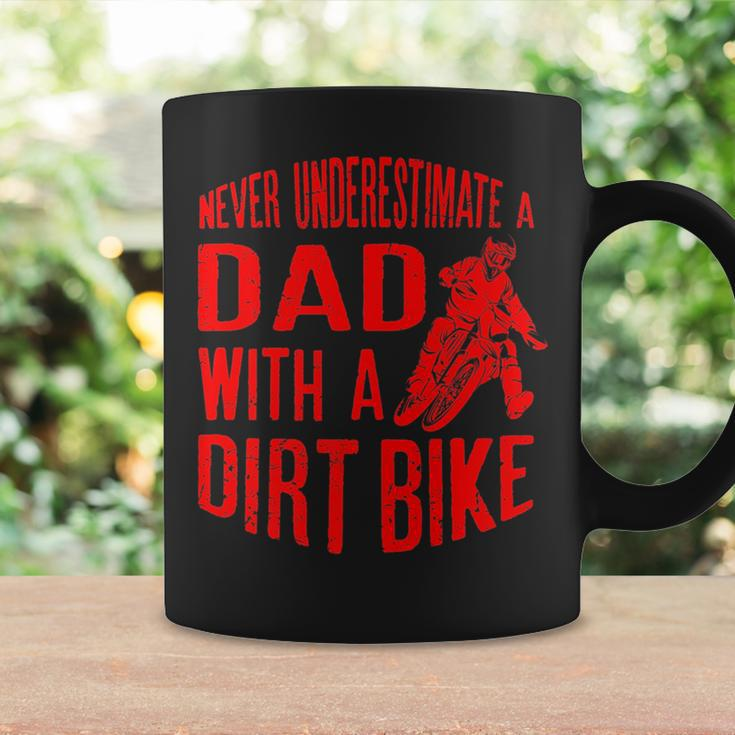 Never Underestimate A Dad With A Dirt Bike Funny Gift Gift For Mens Coffee Mug Gifts ideas