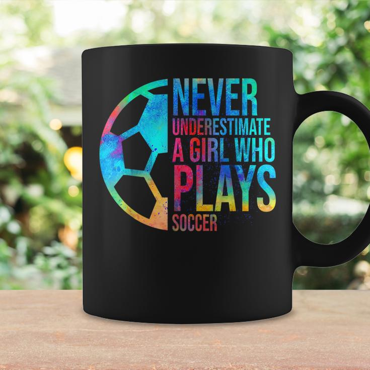 Never Underestimate A Girl Who Plays Soccer Girl Power Coffee Mug Gifts ideas