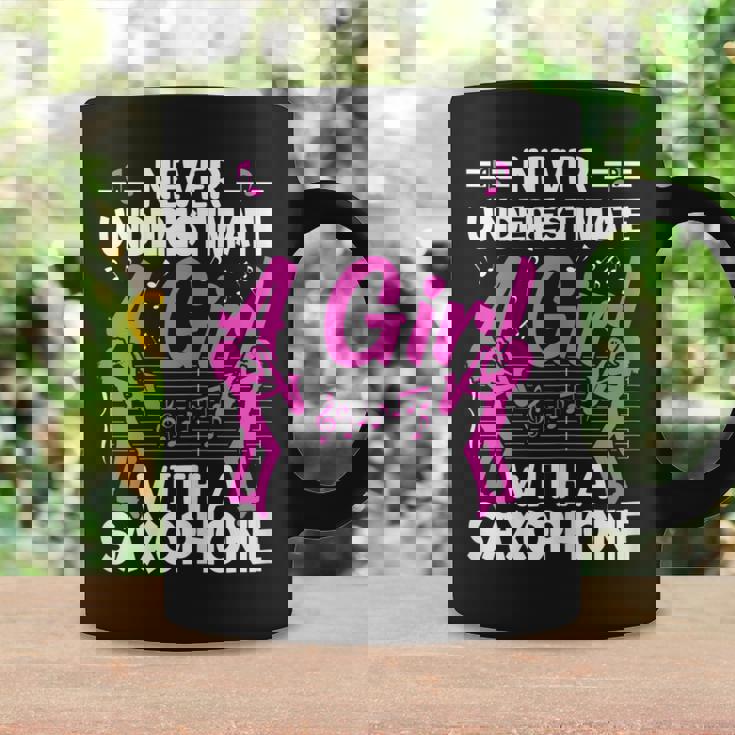 Never Underestimate A Girl With A Saxophone Saxaphone Player Coffee Mug Gifts ideas