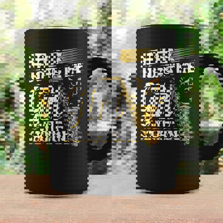 Never Underestimate A Girl With A Saxophone Saxophonist Girl Coffee Mug Gifts ideas