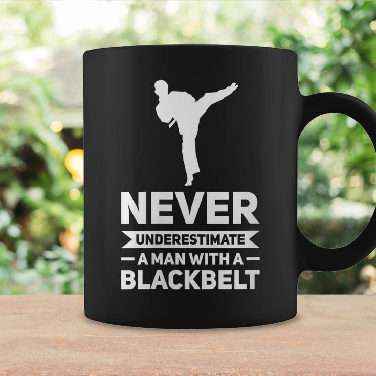 Never Underestimate A Man Black Belt Karate Gift For Womens Coffee Mug Gifts ideas