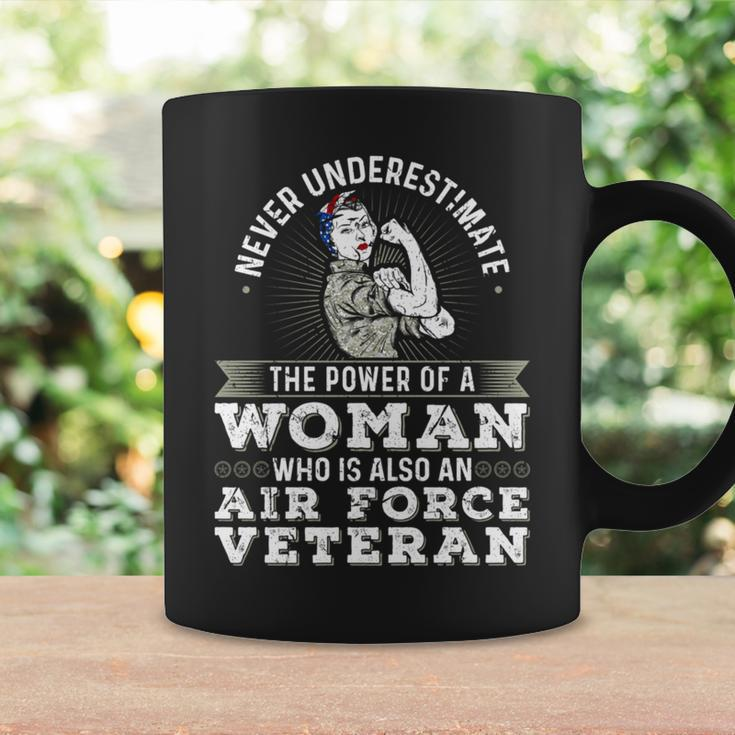 Never Underestimate A Woman Air Force Veteran Soldier Coffee Mug Gifts ideas