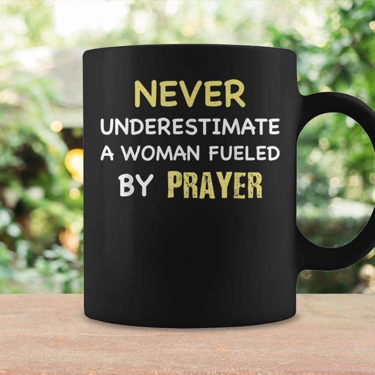 Never Underestimate A Woman Fueled By Prayer Coffee Mug Gifts ideas