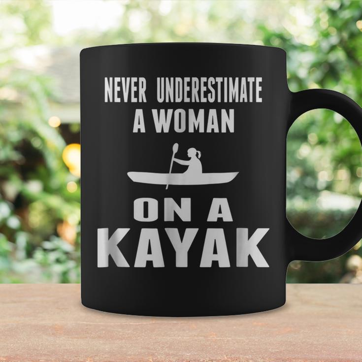 Never Underestimate A Woman On A Kayak Funny Coffee Mug Gifts ideas