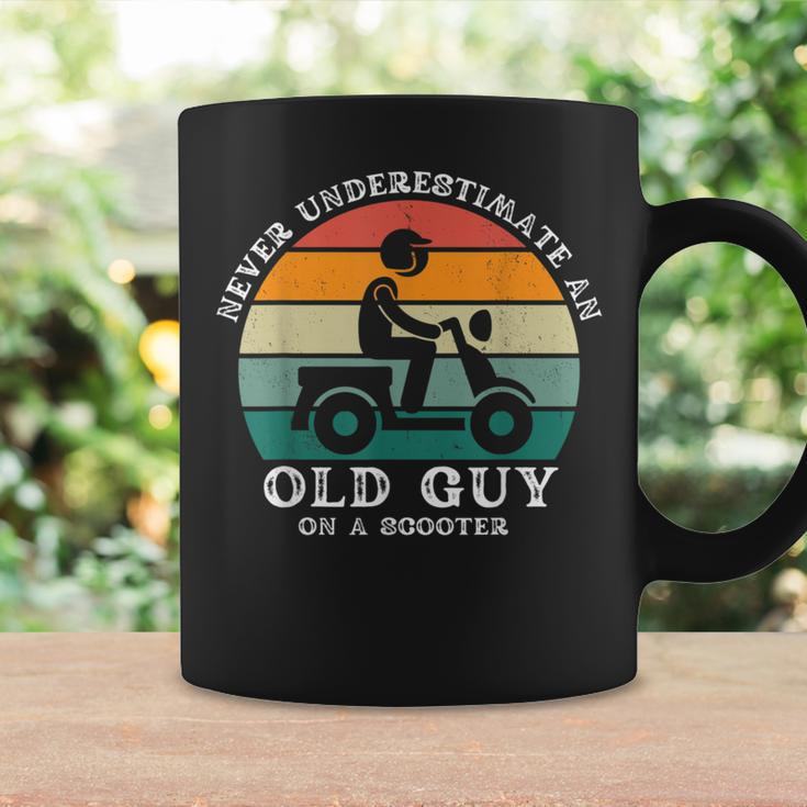 Never Underestimate An Old Guy On A Scooter Funny Father Coffee Mug Gifts ideas