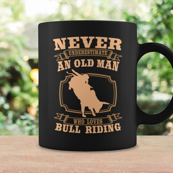 Never Underestimate An Old Man Bull Riding Rodeo Sport Coffee Mug Gifts ideas