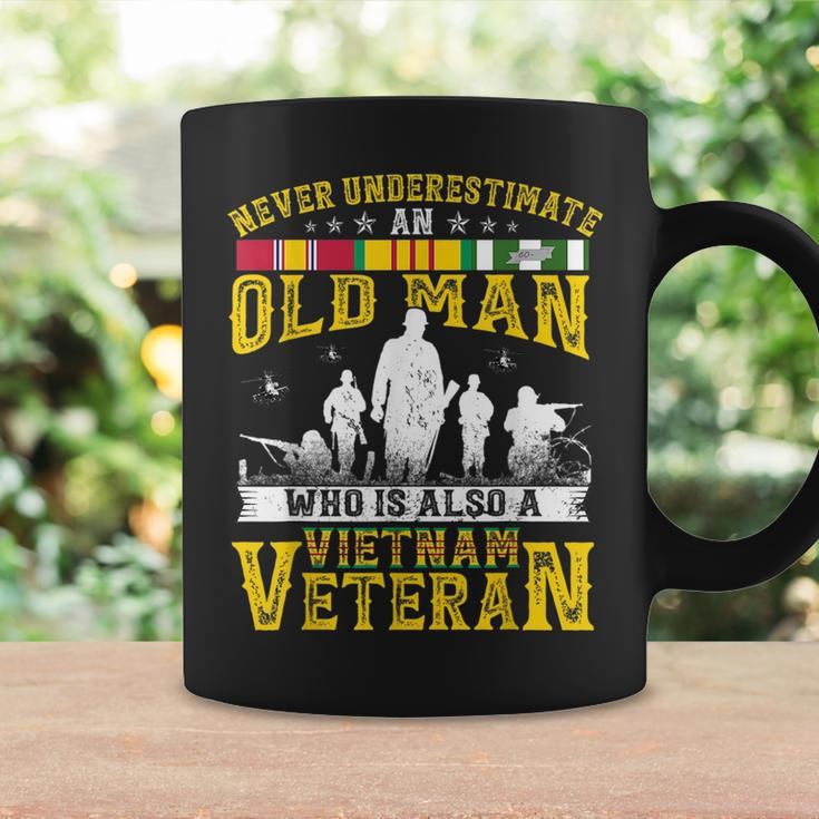 Never Underestimate An Old Man Vietnam Veteran Gift For Mens Coffee Mug Gifts ideas
