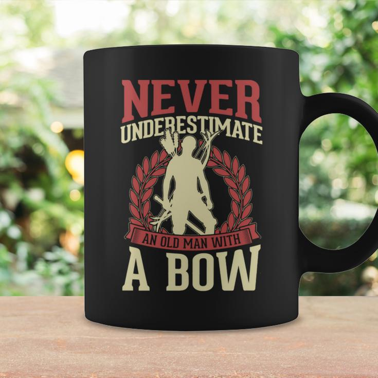 Never Underestimate An Old Man With A Bow Archery Dad Coffee Mug Gifts ideas