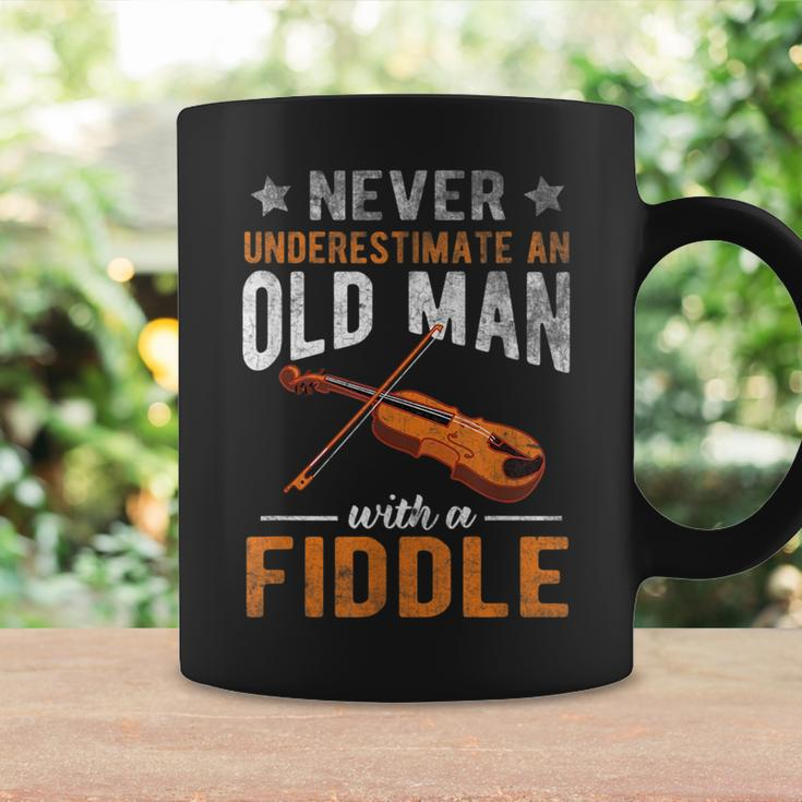 Never Underestimate An Old Man With A Fiddle Funny Coffee Mug Gifts ideas