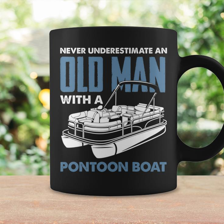 Never Underestimate An Old Man With A Pontoon Boat Captain Gift For Mens Coffee Mug Gifts ideas