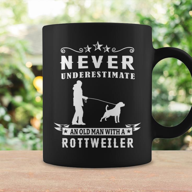 Never Underestimate An Old Man With A Rottweiler Dog Rottie Coffee Mug Gifts ideas