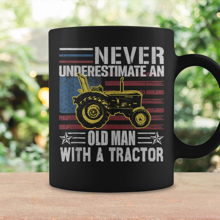 Never Underestimate An Old Man With A Tractor Funny Farming Coffee Mug Gifts ideas