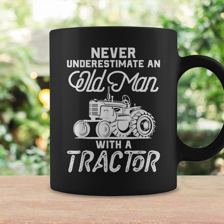 Never Underestimate An Old Man With A Tractor Funny Gift For Mens Coffee Mug Gifts ideas