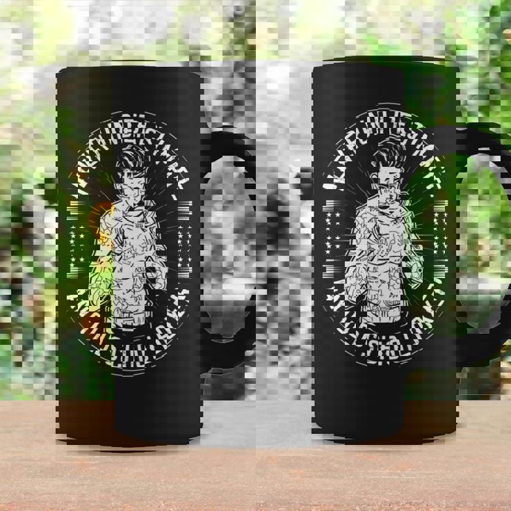 Never Underestimate An Old School Boxer Back Print Boxing Coffee Mug Gifts ideas