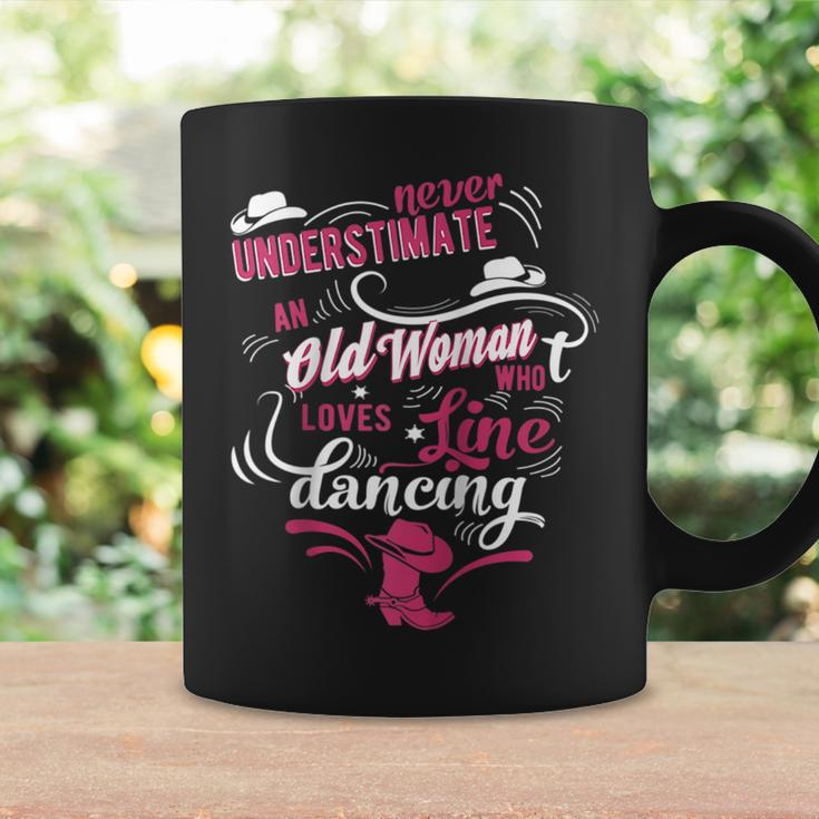 Never Underestimate An Old Woman Who Can Line Dance Lover Coffee Mug Gifts ideas