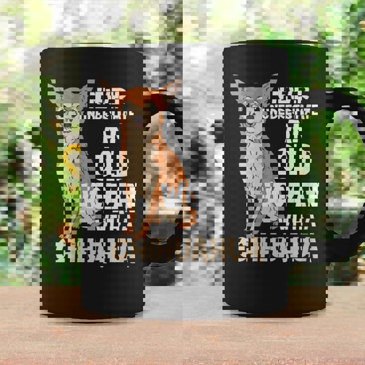 Never Underestimate An Old Woman With A Chihuahua Dog Lover Gift For Womens Coffee Mug Gifts ideas
