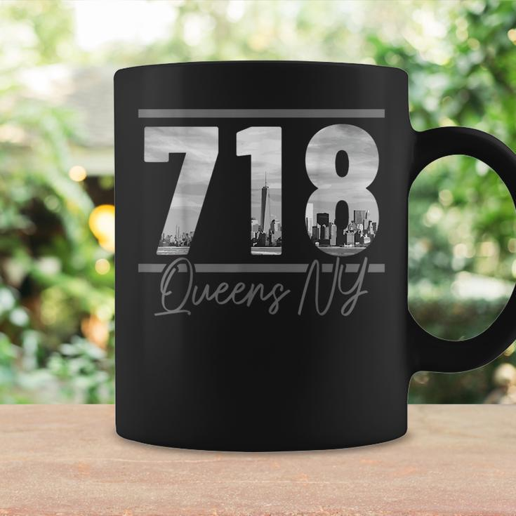 New York City 718 Area Code Skyline Queens Ny Nyc Vintage Coffee Mug Gifts ideas
