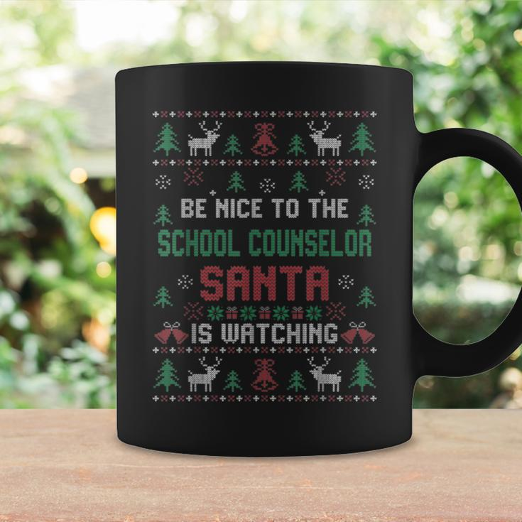 Be Nice To The School Counselor Ugly Christmas Sweaters Coffee Mug Gifts ideas