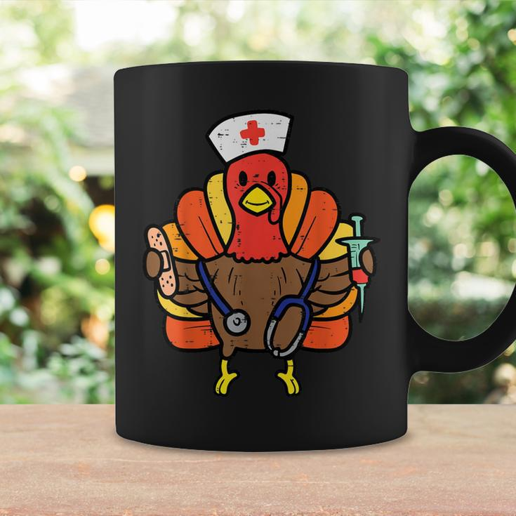 Nurse Turkey Thanksgiving Scrub Top For Nurses Fall Women Coffee Mug Gifts ideas